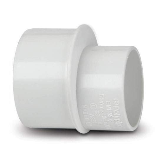 POLYPIPE ABS REDUCER 50 x 40mm WS59 WS59W WHITE