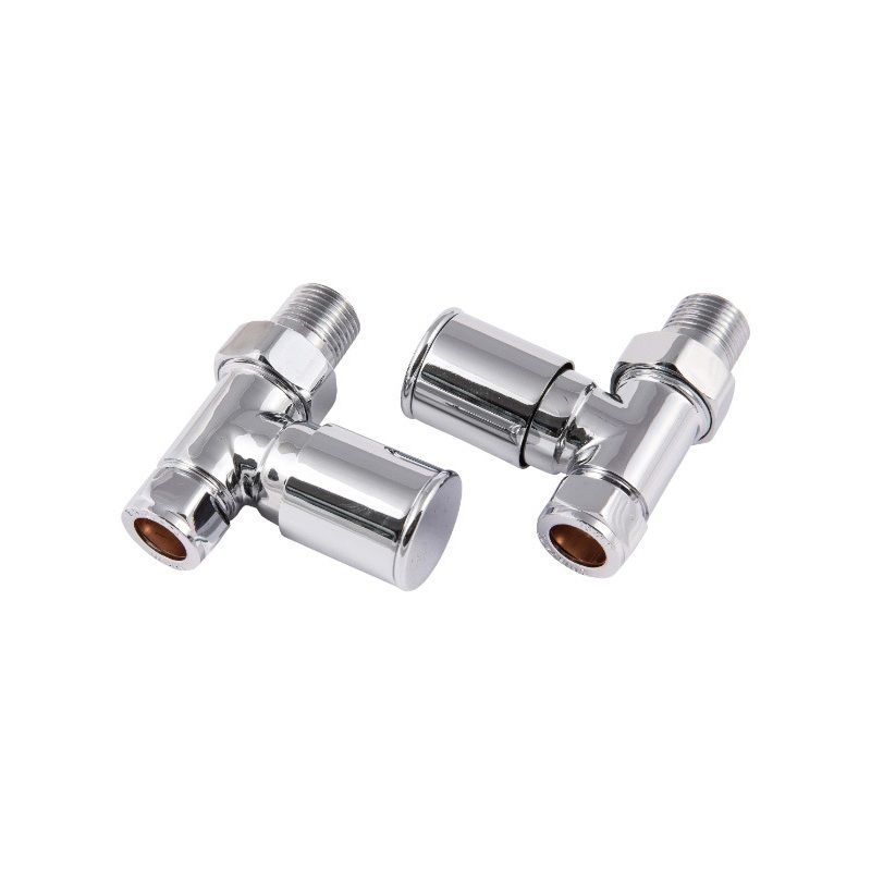 EMBRASS RIMINI TRADE TOWEL RAIL VALVE STRAIGHT 15mm (PAIR) CHROME 165303