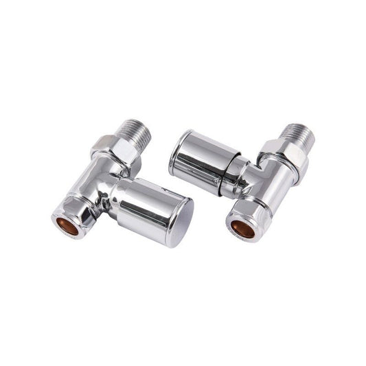 EMBRASS RIMINI TRADE TOWEL RAIL VALVE STRAIGHT 15mm (PAIR) CHROME 165303