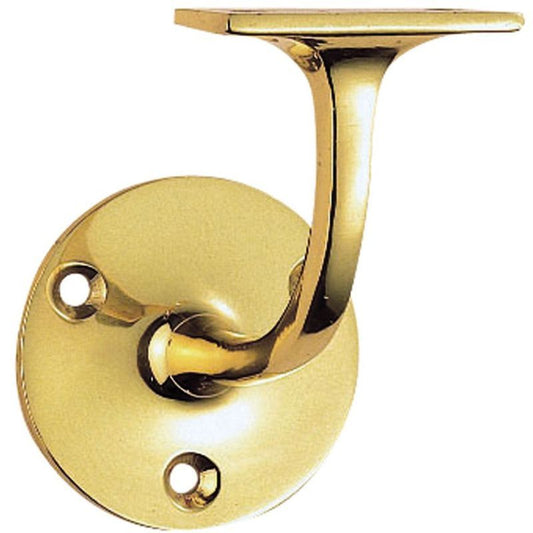 BRASS LIGHTWEIGHT HANDRAIL BRACKET 2 1/2" AA85/BP