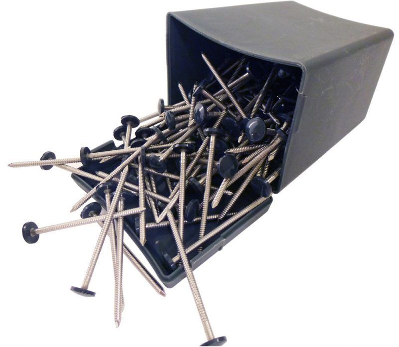 FREEFOAM PLASTOP NAILS COLOURMAX 65mm ANTHRACITE GREY (BOX OF 100) N65AG
