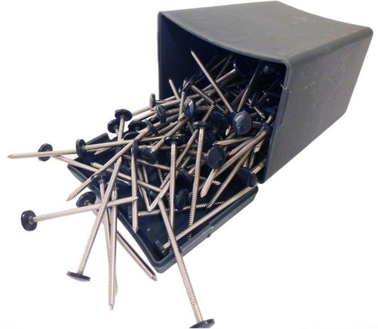 FREEFOAM PLASTOP NAILS COLOURMAX 65mm ANTHRACITE GREY (BOX OF 100) N65AG