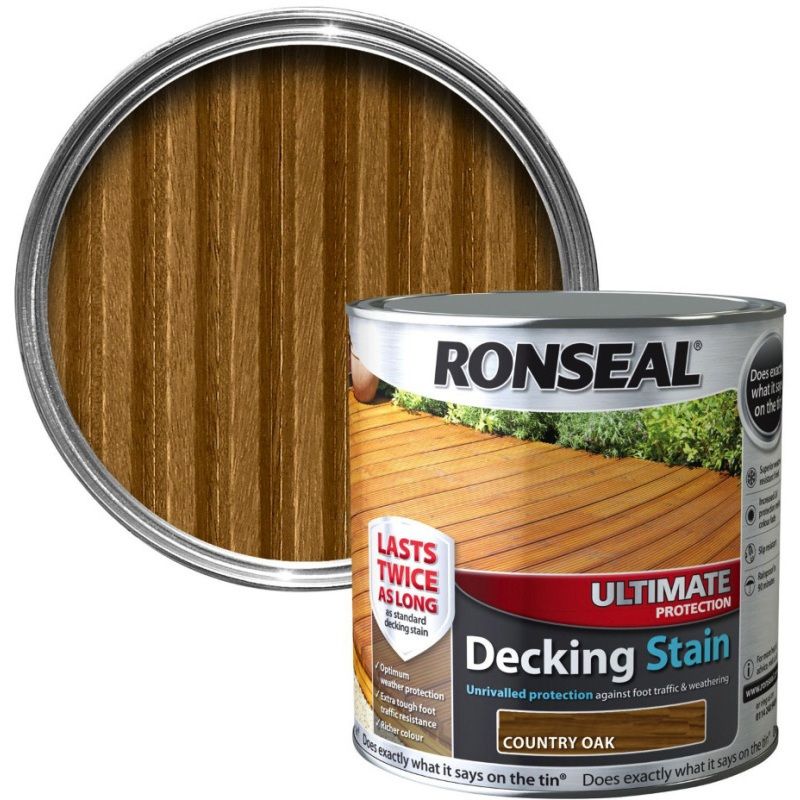 RONSEAL ULTIMATE DECKING STAIN 2.5l COUNTRY OAK 39110