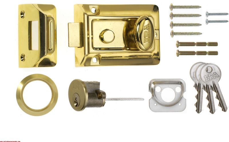 ERA TRADITIONAL NIGHTLATCH 60mm BRASS VISI PACK 133-32