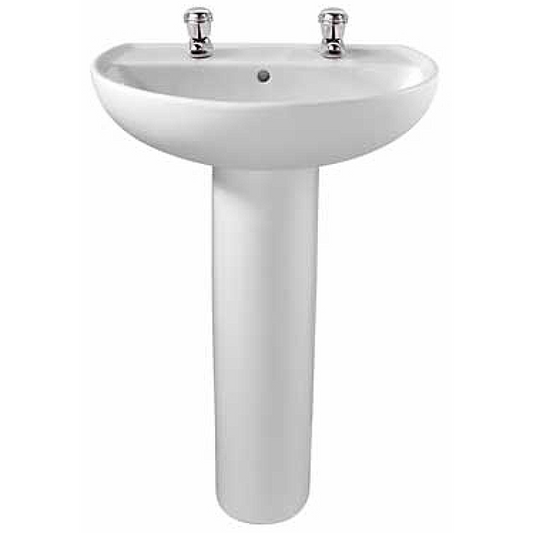 TWYFORD AR4212WH ALCONA 2TH WASHBASIN 420 x 550mm
