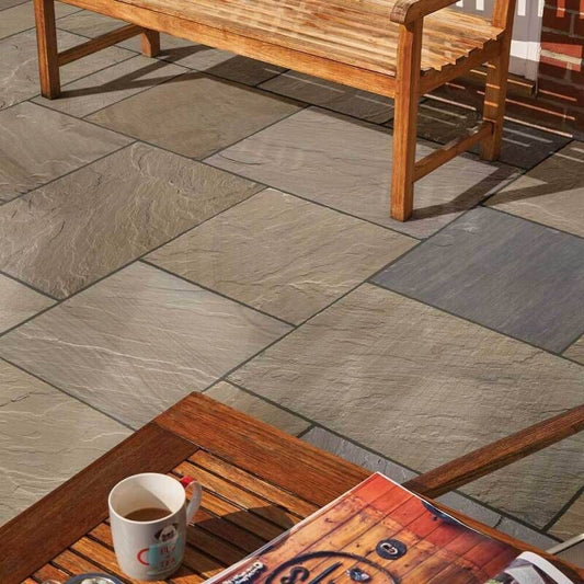 GLOBAL STONE FUSION SAWN EDGE SANDSTONE PROJECT PACK 19.52m2 COUNTRY BUFF FCBSP195218