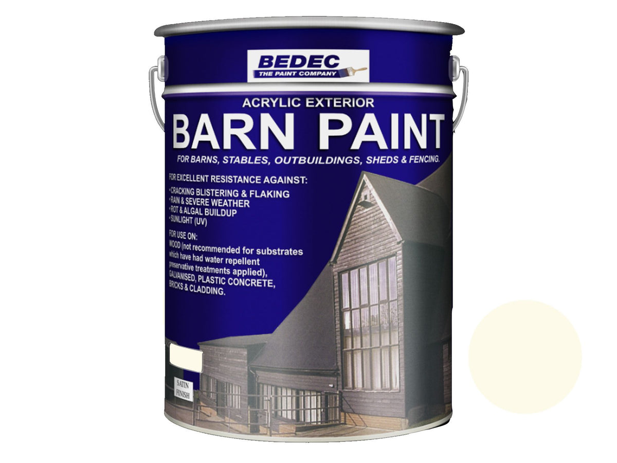 BEDEC SATIN BARN PAINT 20l GARDENIA BEDE2AVE004/54