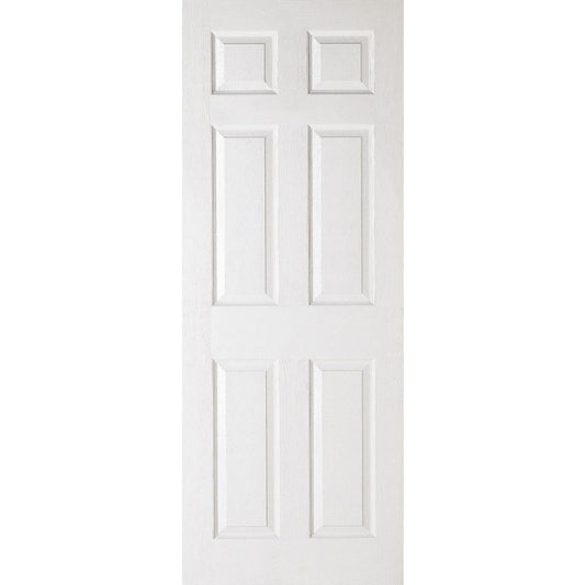 LPD WHITE TEXTURED 6 PANEL INTERNAL DOOR 78 x 21" 1981 x 535 x 35mm TEX6P21
