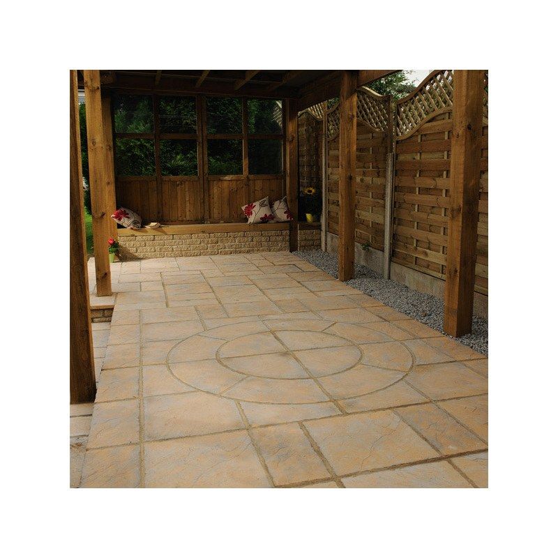 BOWLAND CHALICE PAVING 600 x 600 x 35mm HONEY BROWN C86HB107