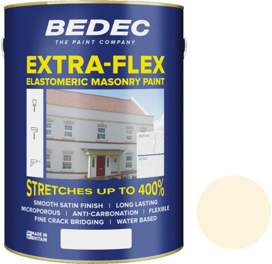 BEDEC EXTRA-FLEX SMOOTH MASONRY PAINT 5l MAGNOLIA BEDE2MBH003/46