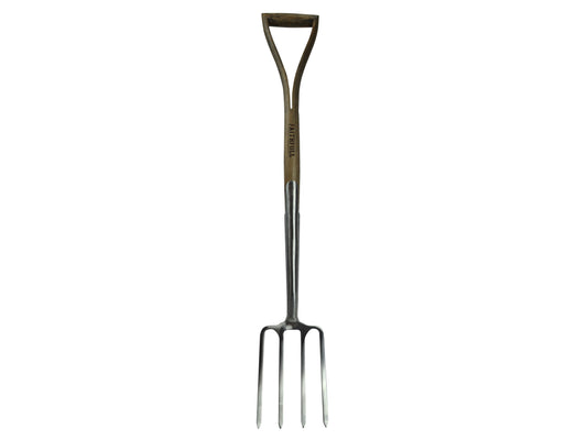 FAITHFULL FAIPRESDFSS ASH HANDLE PRESTIGE DIGGING FORK STAINLESS STEEL