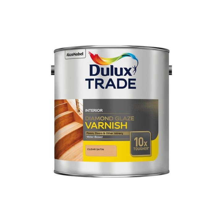 DULUX TRADE DIAMOND GLAZE SATIN VARNISH 2.5l SATIN CLEAR 5082970