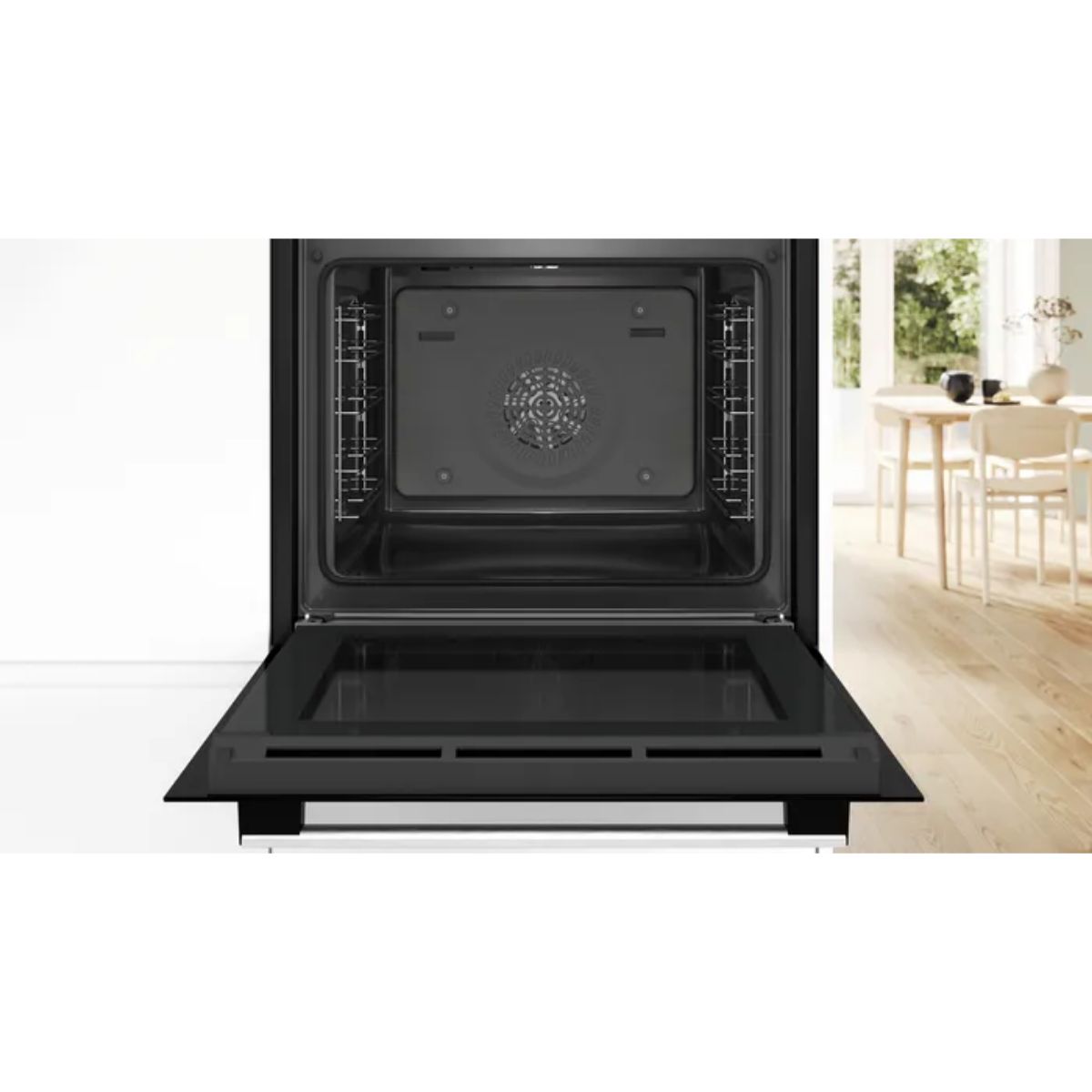 HOPKINS HOMES BOSCH HBS534BS0B SERIES 4 SINGLE OVEN BRUSHED STEEL ECO CLEAN BACK