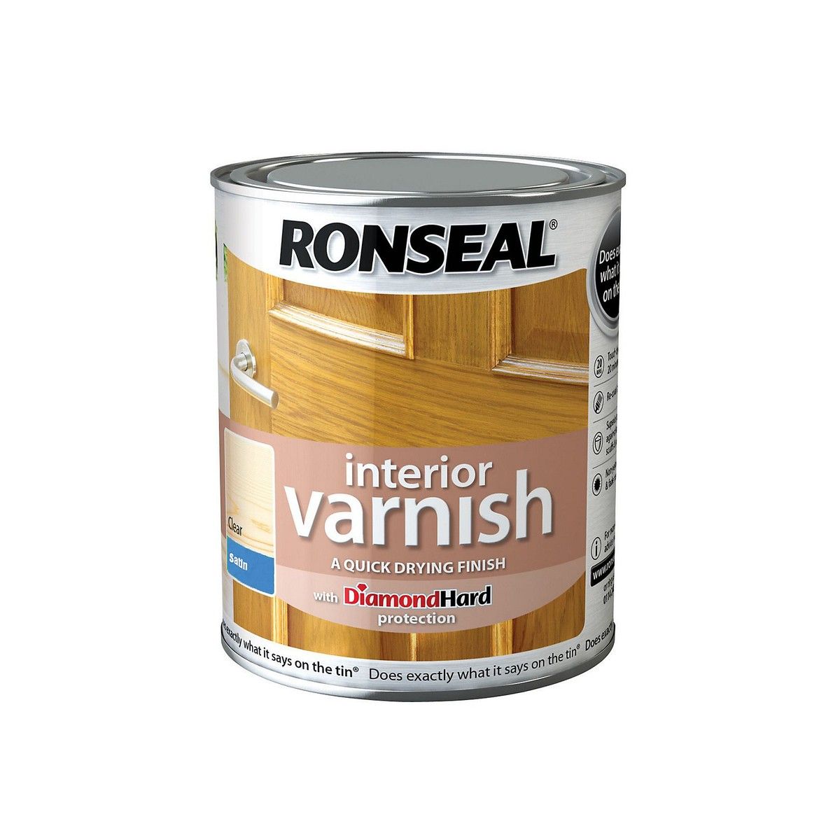 RONSEAL INTERIOR VARNISH CLEAR 2.5l SATIN 36872 (prev 30937)