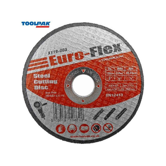 TOOLPAK 5" FLAT METAL CUTTING DISC X119-003
