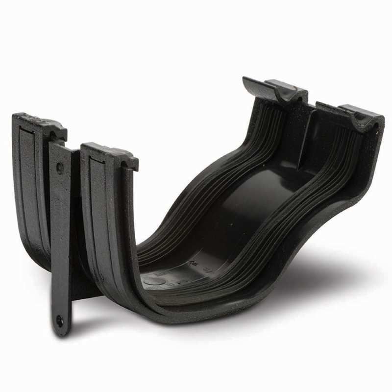POLYPIPE ELEGANCE CAST IRON OGEE GUTTER UNION BRACKET CIROG02B BLACK