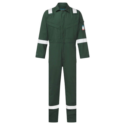 Flame Resistant Light Weight Anti-Static Coverall 280g, 4XL, R, Green