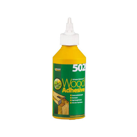 Everbuild 502 Weatherproof Wood Adhesive 250ml WOODBOT250