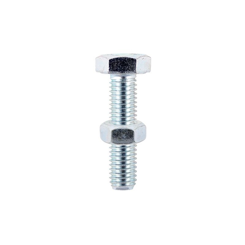 TIMCO HEXAGON SET WITH NUTS BRIGHT ZINC PLATED M8 x 50mm (BAG 2) 850SNZP