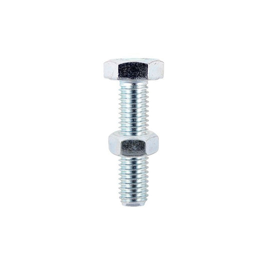 TIMCO HEXAGON SET WITH NUTS BRIGHT ZINC PLATED M8 x 50mm (BAG 2) 850SNZP