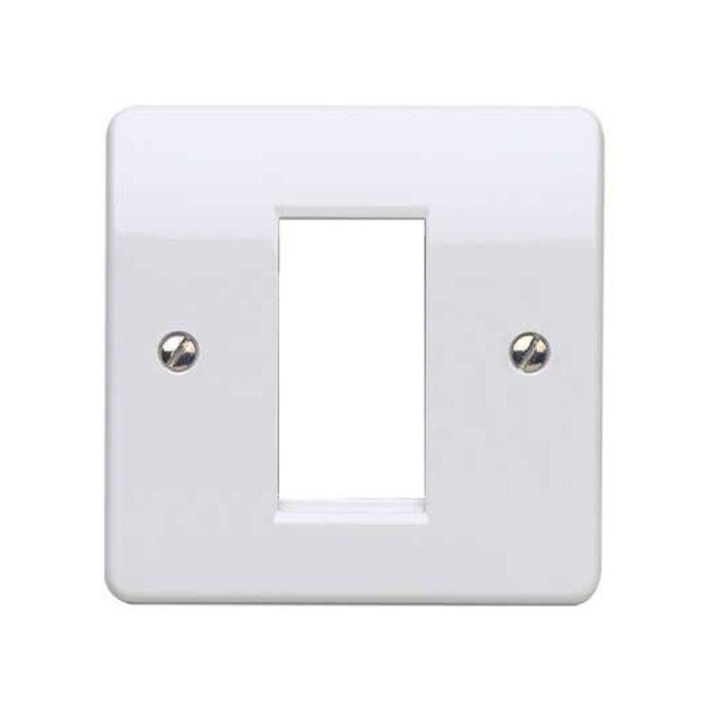 WEW 1-GANG 1 EURO MODULE FRONT PLATE WHITE K181WHI