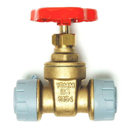 POLYPIPE POLYPLUMB BRASS GATE VALVE 15mm PB3115