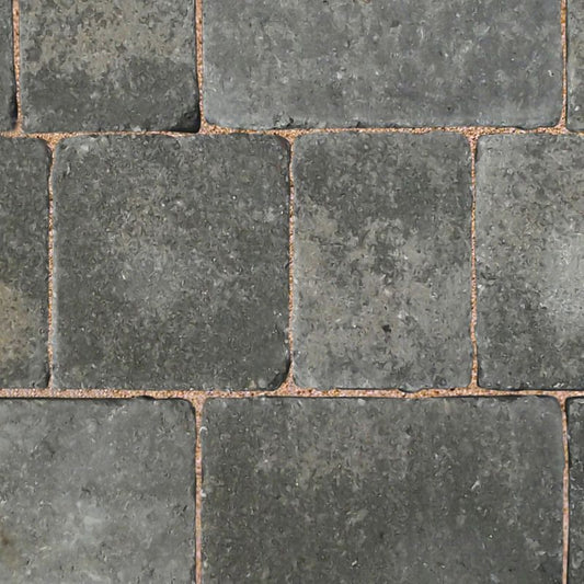 BRADSTONE WOBURN RUMBLED 50mm BLOCK PAVING (OLD) 200 x 134 x 50mm GRAPHITE 40287