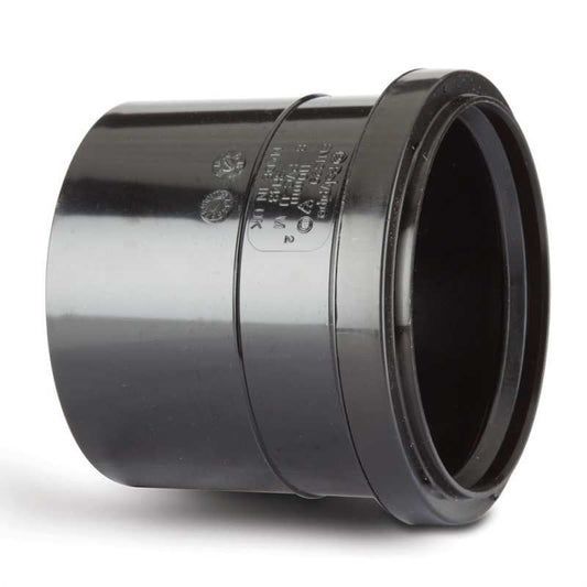 POLYPIPE SOIL SINGLE SOCKET 110mm SH43 SH43B BLACK