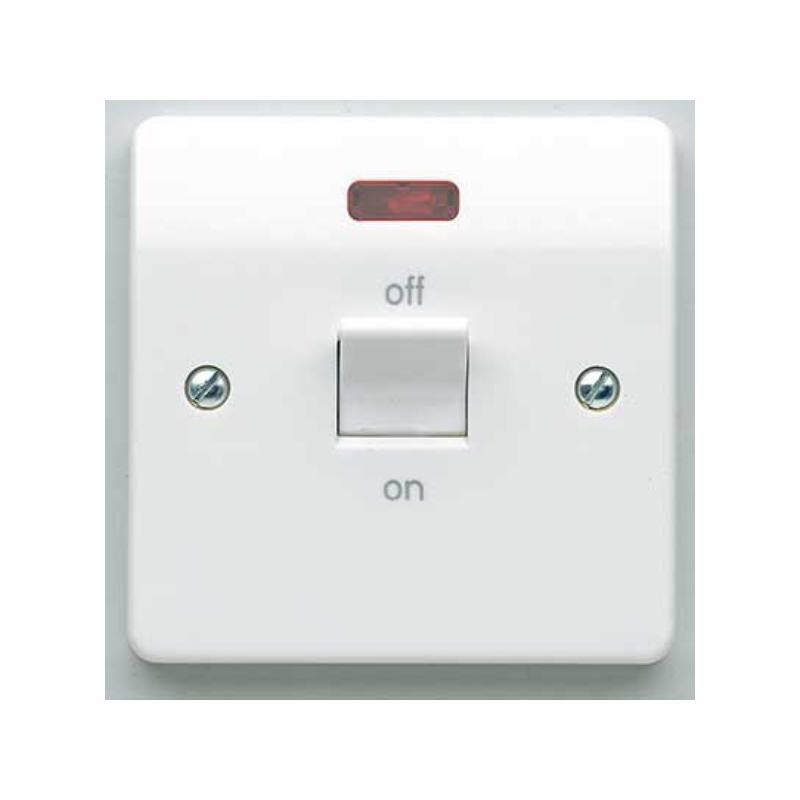 WEW 1-GANG DOUBLE POLE SWITCH WITH NEON 32a WHITE K5105WHI