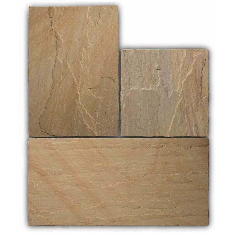 GLOBAL STONE VICTORIAN PAVING PROJECT PACK 12.96m2 BUFF BROWN BBVI1296