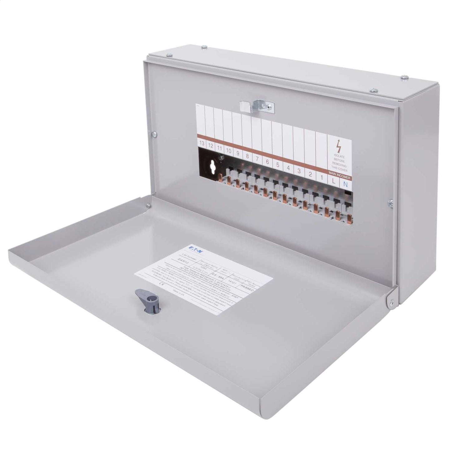 Eaton 13 Way 125A SP+N Metalclad Distribution Board without Incomer