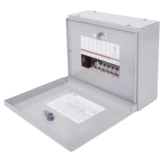Eaton 7 Way 125A SP+N Metalclad Distribution Board without Incomer