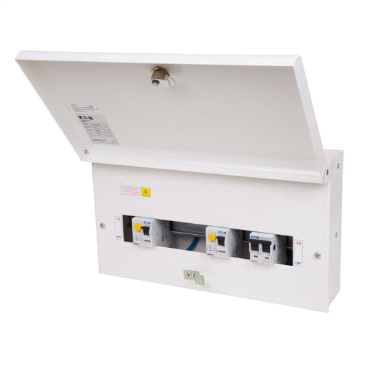 Eaton 10 Way Flexible Dual 63A RCD Metal Clad Consumer Unit