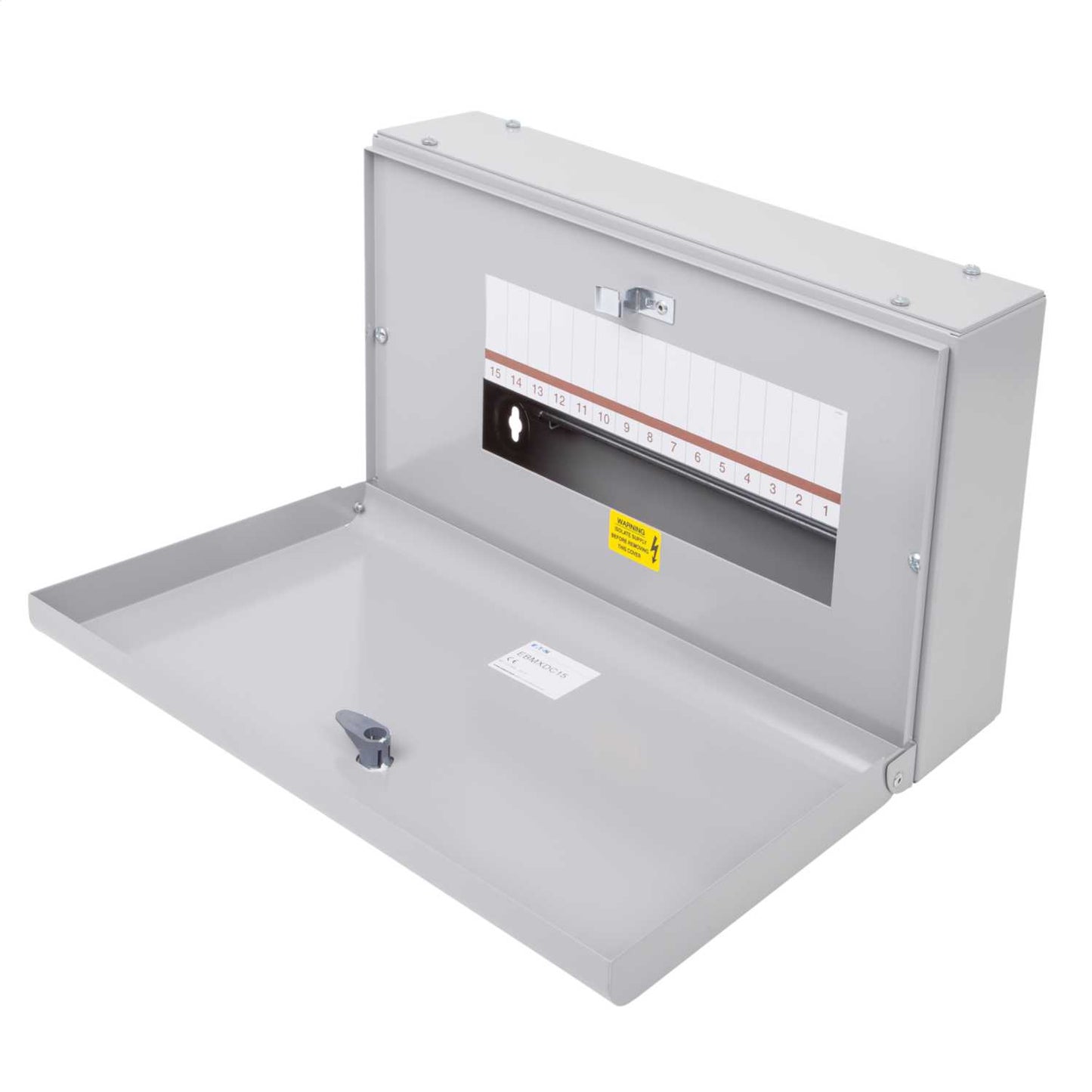 Eaton 15 Module Enclosure with DIN Rail Unglazed Door Grey