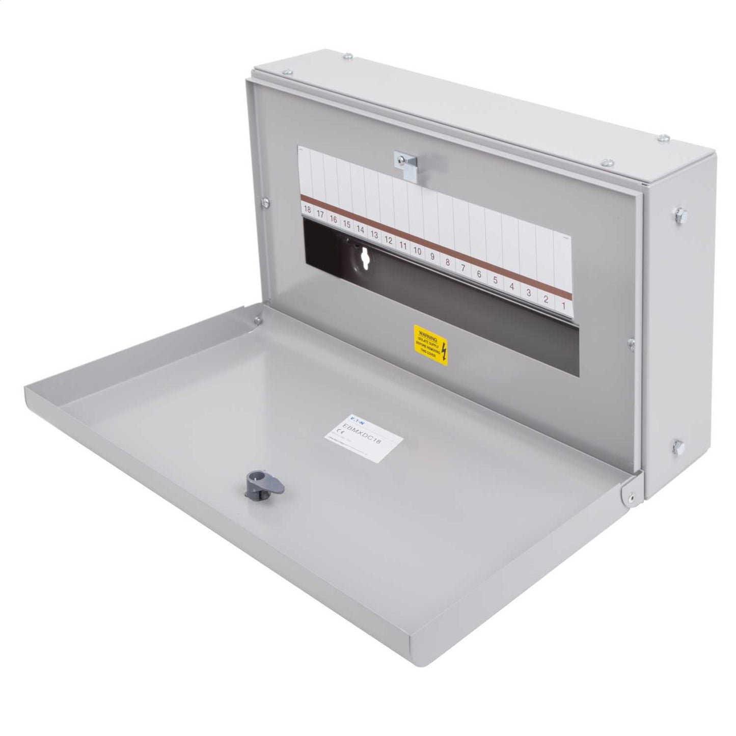 Eaton 18 Module Enclosure with DIN Rail Unglazed Door Grey