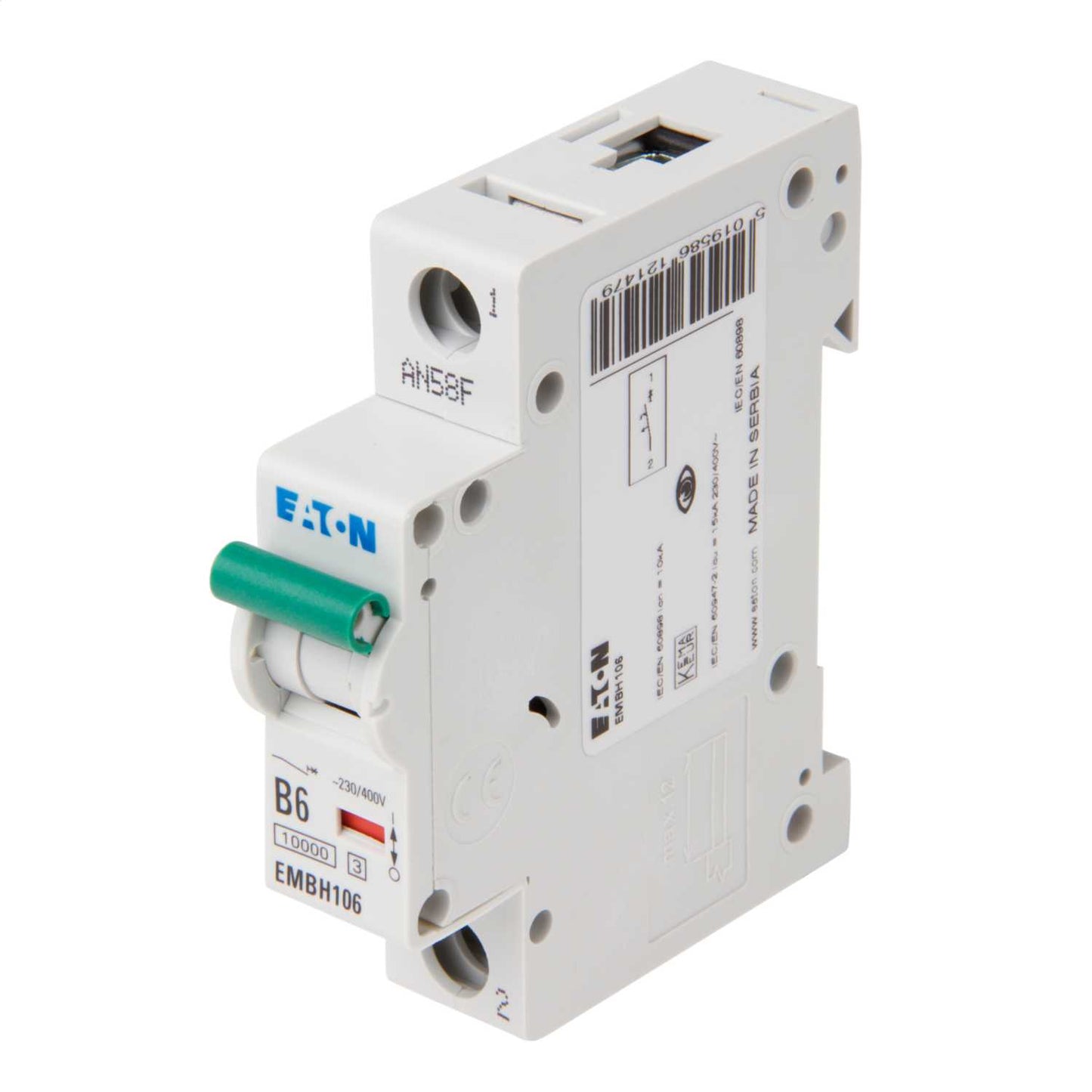 Eaton Memshield 3 6A Single Pole 10kA B Curve MCB