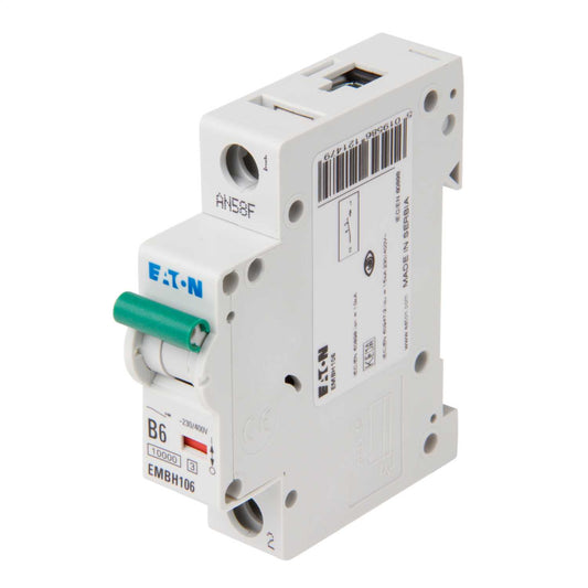 Eaton Memshield 3 6A Single Pole 10kA B Curve MCB
