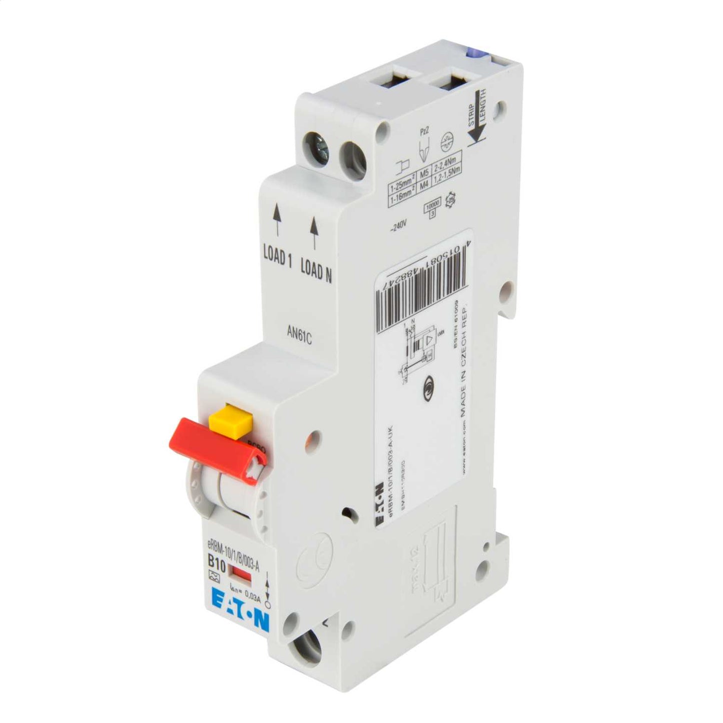 Eaton 6A Single Pole 1 Module B Curve 10kA 30mA Type A Rcbo