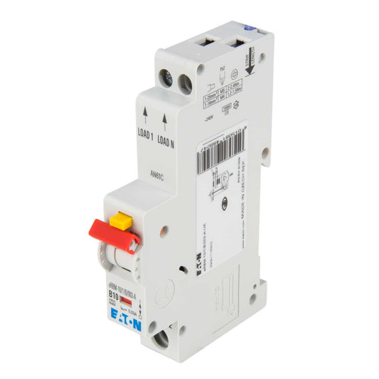 Eaton 6A Single Pole 1 Module B Curve 10kA 30mA Type A Rcbo
