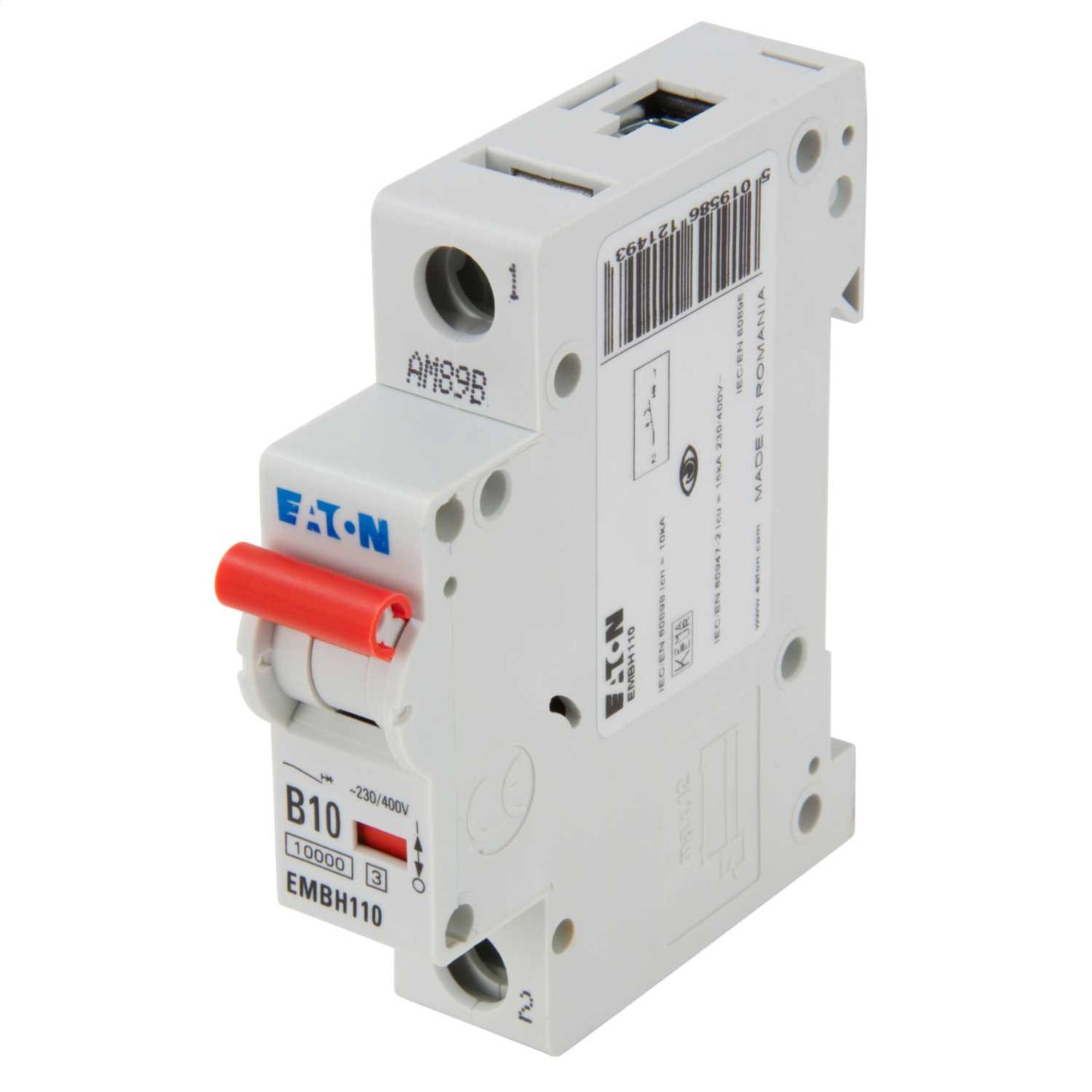 Eaton Memshield 3 10A Single Pole 10kA B Curve MCB