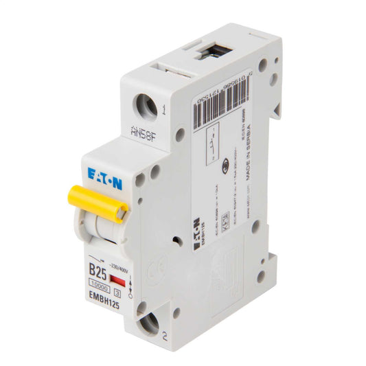 Eaton Memshield 3 25A Single Pole 10kA B Curve MCB