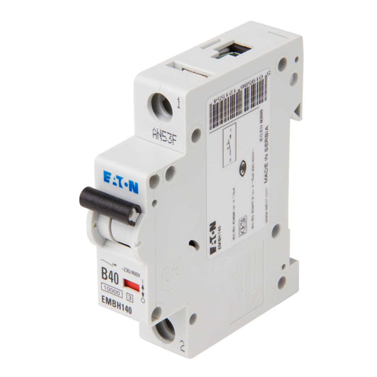 Eaton Memshield 3 40A Single Pole 10kA B Curve MCB