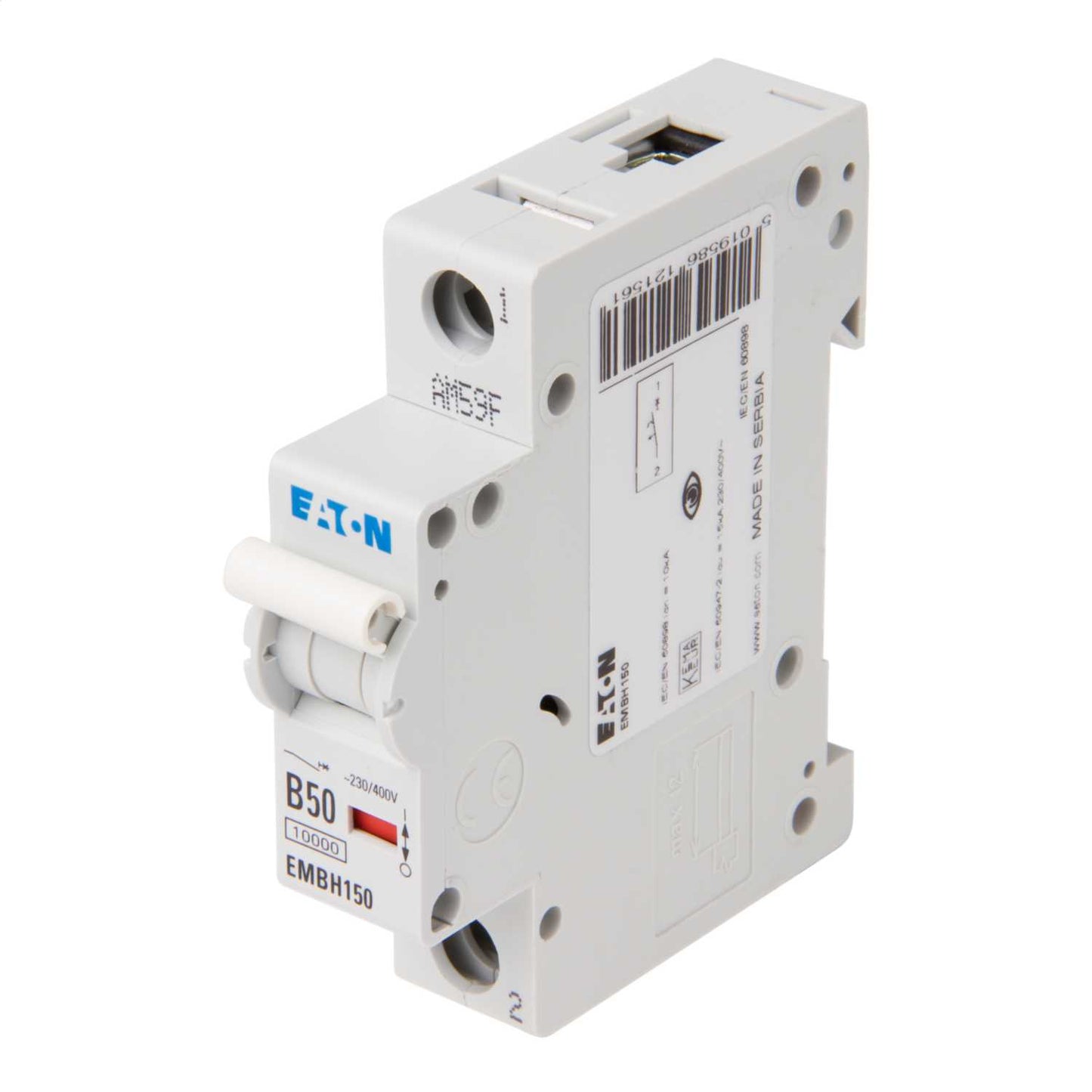 Eaton Memshield 3 50A Single Pole 10kA B Curve MCB