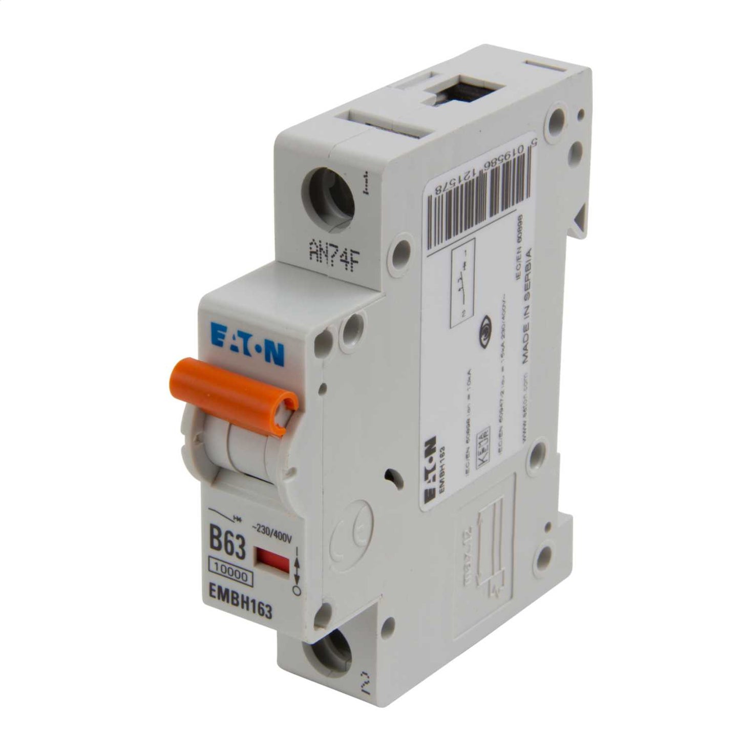 Eaton Memshield 3 63A Single Pole 10kA B Curve MCB