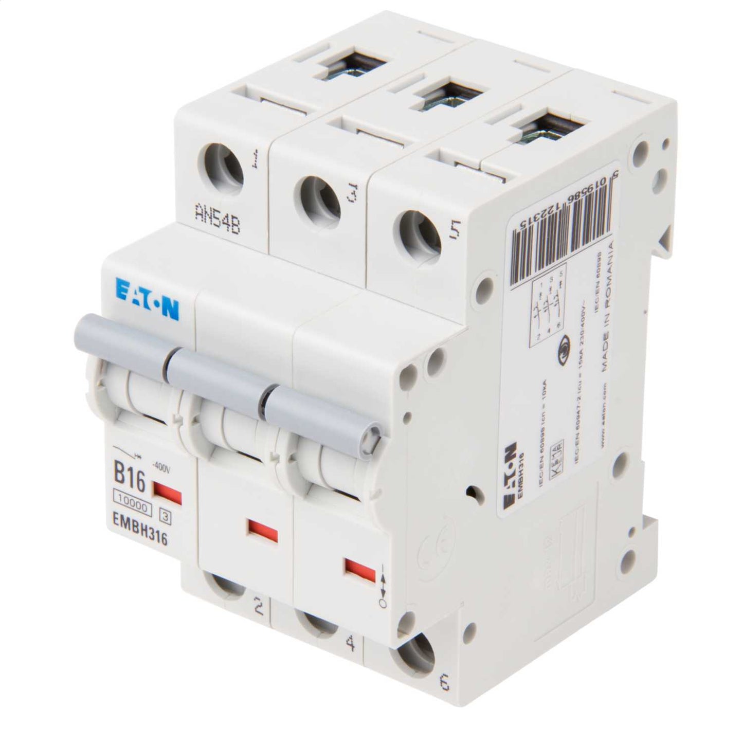 Eaton Memshield 3 16A Triple Pole 10kA B Curve MCB