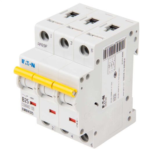 Eaton Memshield 3 25A Triple Pole 10kA B Curve MCB