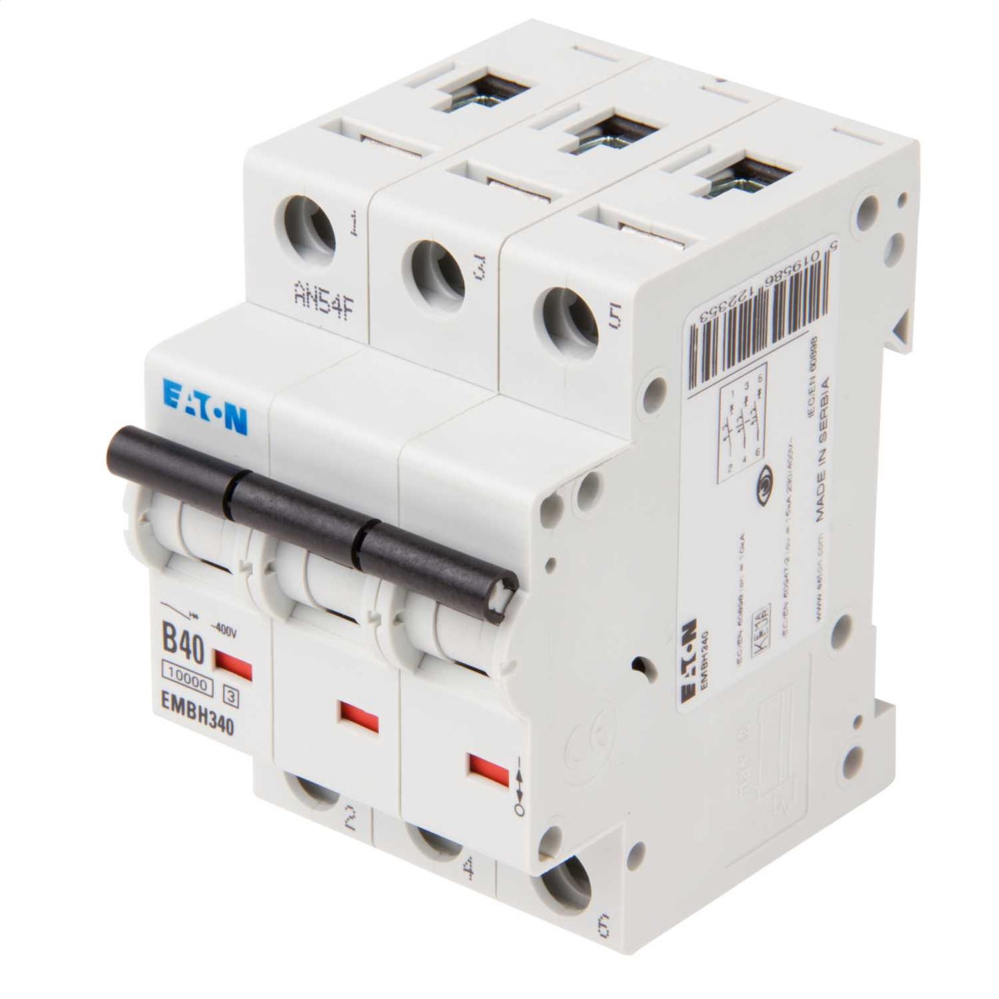 Eaton Memshield 3 40A Triple Pole 10kA B Curve MCB