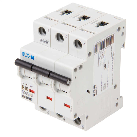 Eaton Memshield 3 40A Triple Pole 10kA B Curve MCB
