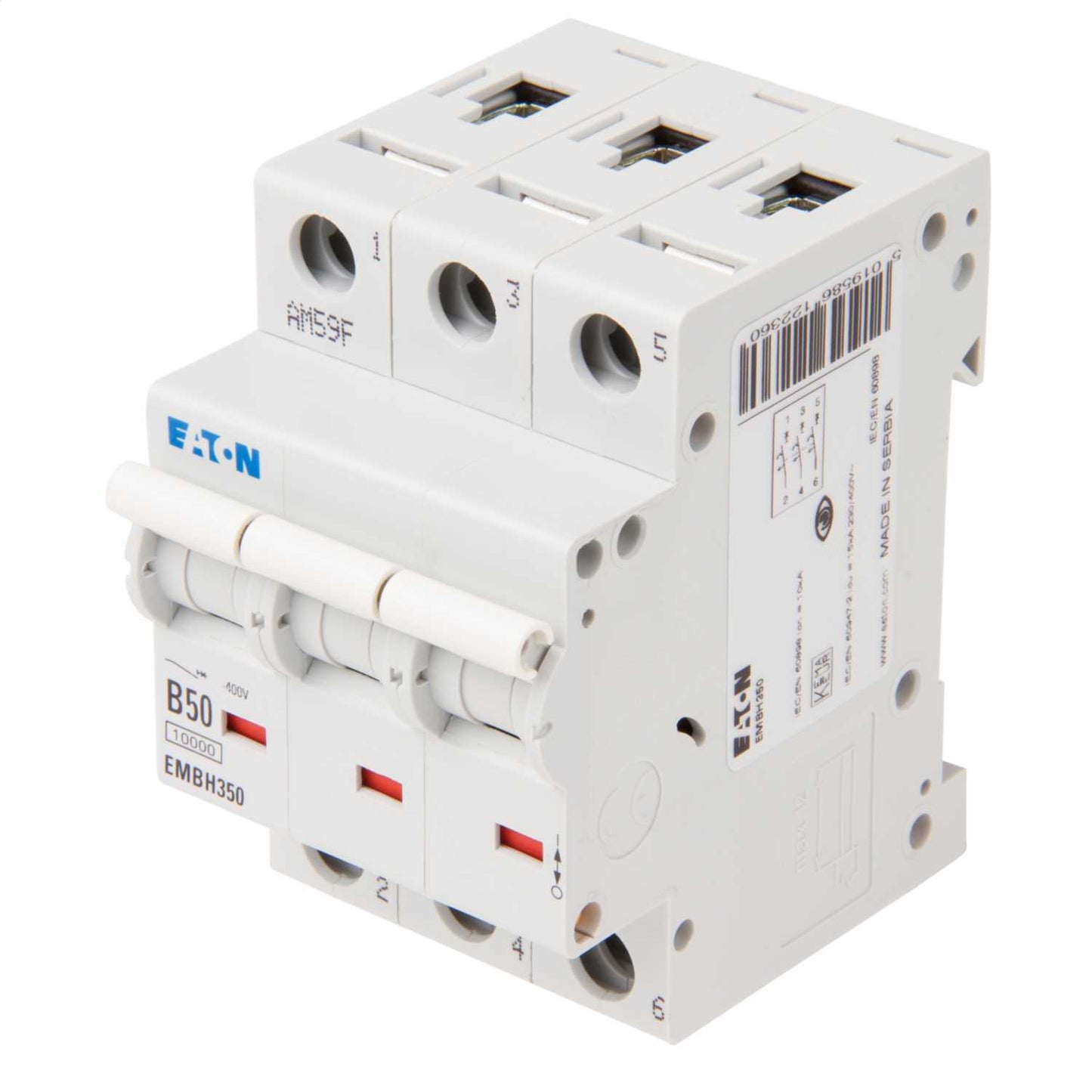 Eaton Memshield 3 50A Triple Pole 10kA B Curve MCB