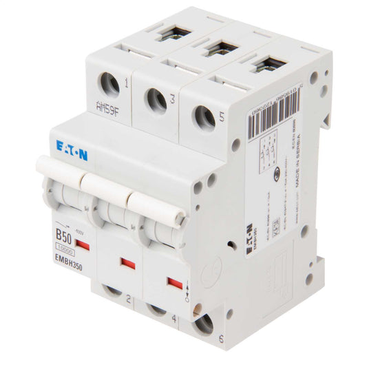 Eaton Memshield 3 50A Triple Pole 10kA B Curve MCB
